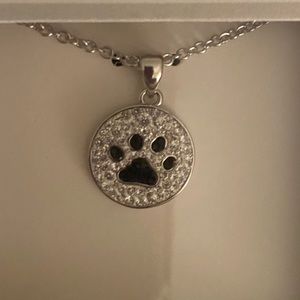 Necklace Dog Paw Crystal